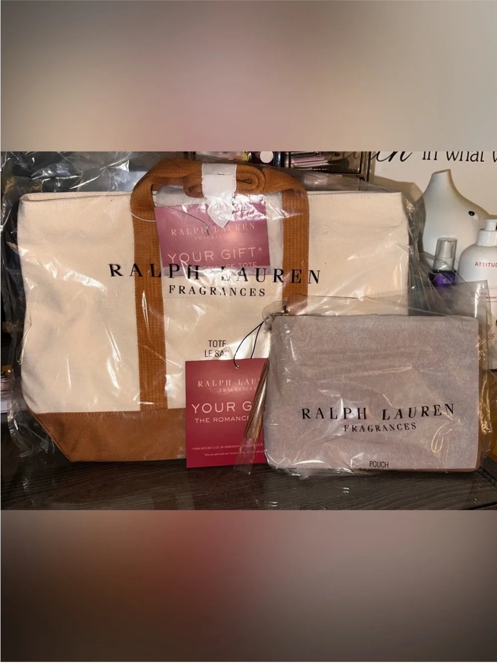 New Limited Edition Ralph Lauren Limited Edition Tote Bag & Cosmetic Bag